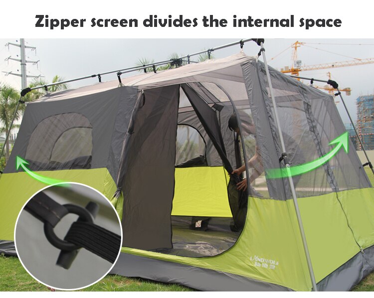 Cheap Goat Tents Outdoor Camping Automatic Tent 4 8 People Double layer Rainproof Beach One Bedroom One Living Room Ultra large Tent Tents 